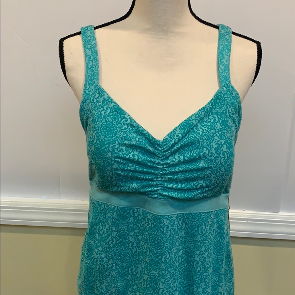 🌴 NWT Dakini Aqua Tonal Print Beach Dress